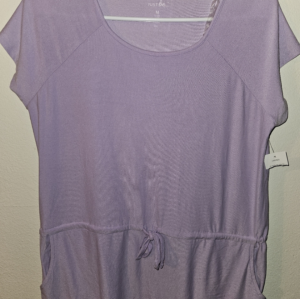 Just Be Womans Purple T Shirt Dress Size M - Picture 3 of 12